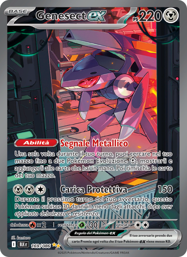 Genesect-ex 169/172 — Luce Nera (Italian Pokémon TCG card)