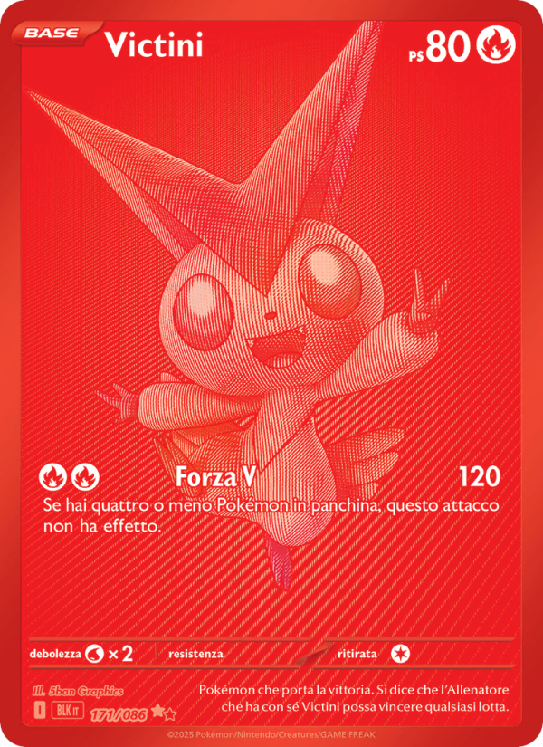 Victini 171/172 — Luce Nera (Italian Pokémon TCG card)