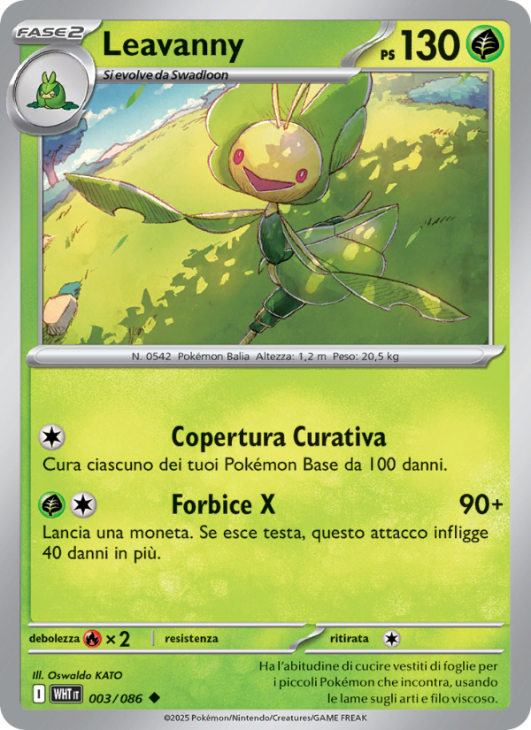 Leavanny 003/173 — Fuoco Bianco (Italian Pokémon TCG card)