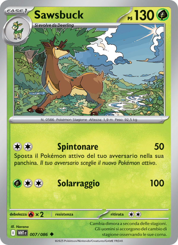 Sawsbuck 007/173 — Fuoco Bianco (Italian Pokémon TCG card)
