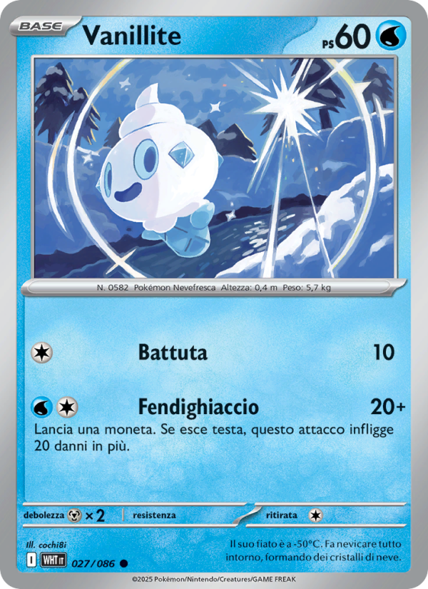 Vanillite 027/173 — Fuoco Bianco (Italian Pokémon TCG card)