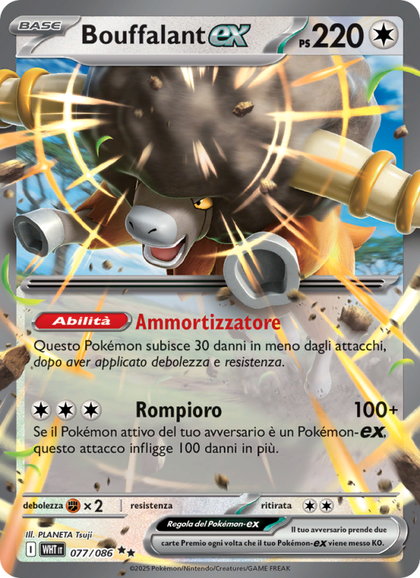 Bouffalant-ex 077/173 — Fuoco Bianco (Italian Pokémon TCG card)
