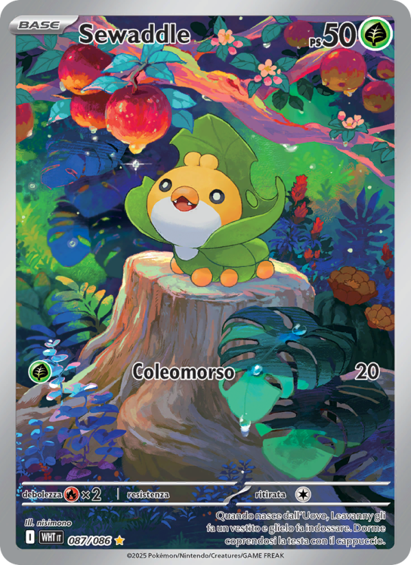 Sewaddle 087/173 — Fuoco Bianco (Italian Pokémon TCG card)