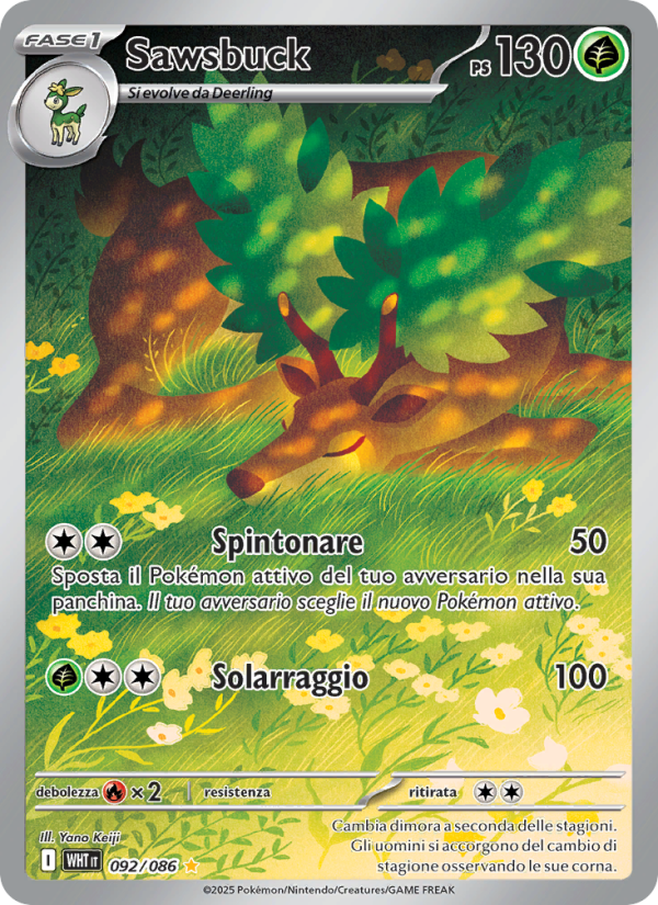 Sawsbuck 092/173 — Fuoco Bianco (Italian Pokémon TCG card)