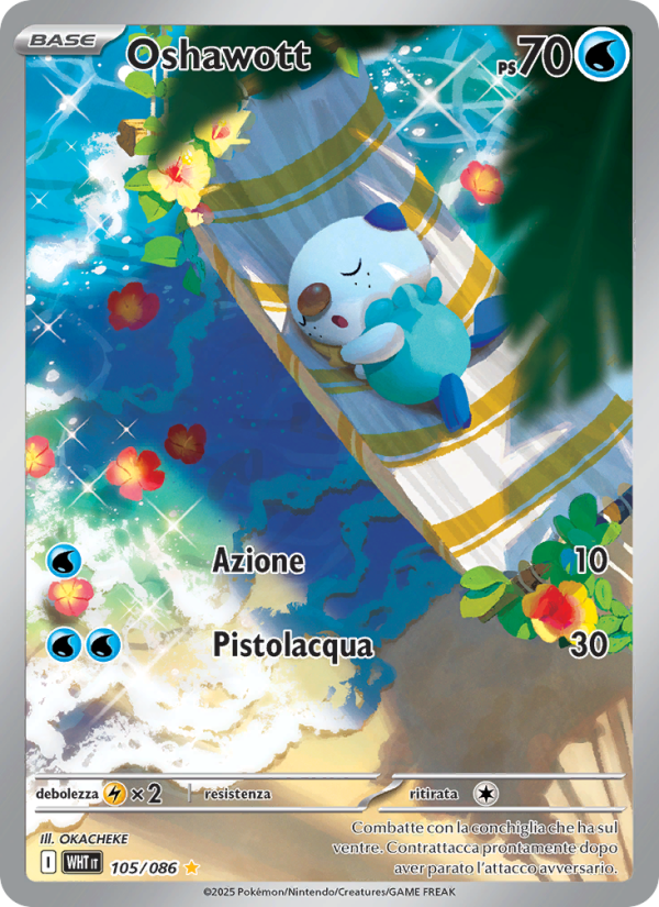 Oshawott 105/173 — Fuoco Bianco (Italian Pokémon TCG card)