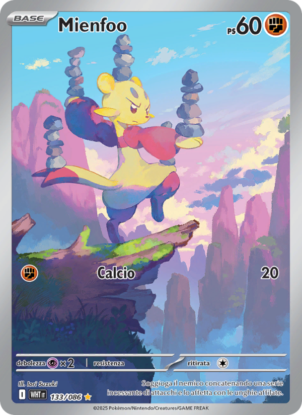 Mienfoo 133/173 — Fuoco Bianco (Italian Pokémon TCG card)