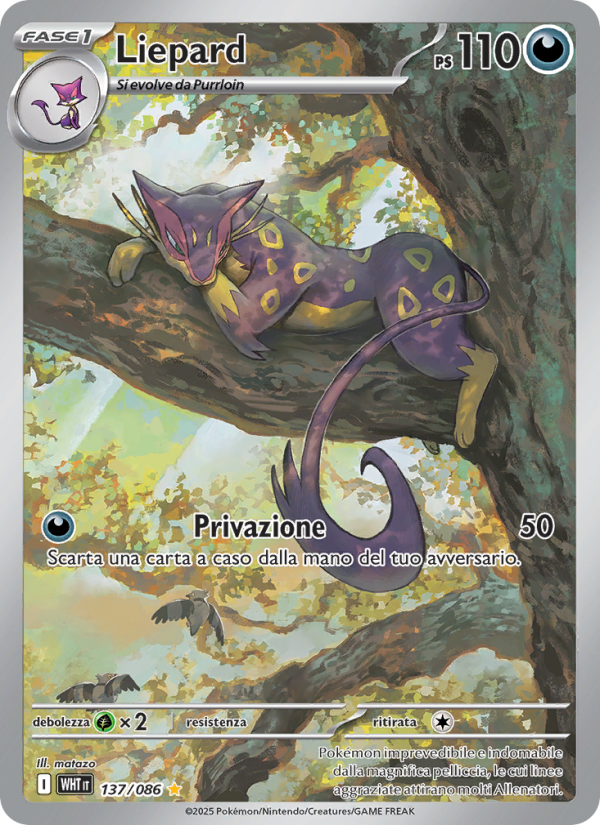 Liepard 137/173 — Fuoco Bianco (Italian Pokémon TCG card)