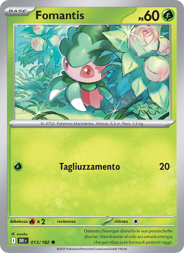 Fomantis 013/244 — Rivali Predestinati (Italian Pokémon TCG card)
