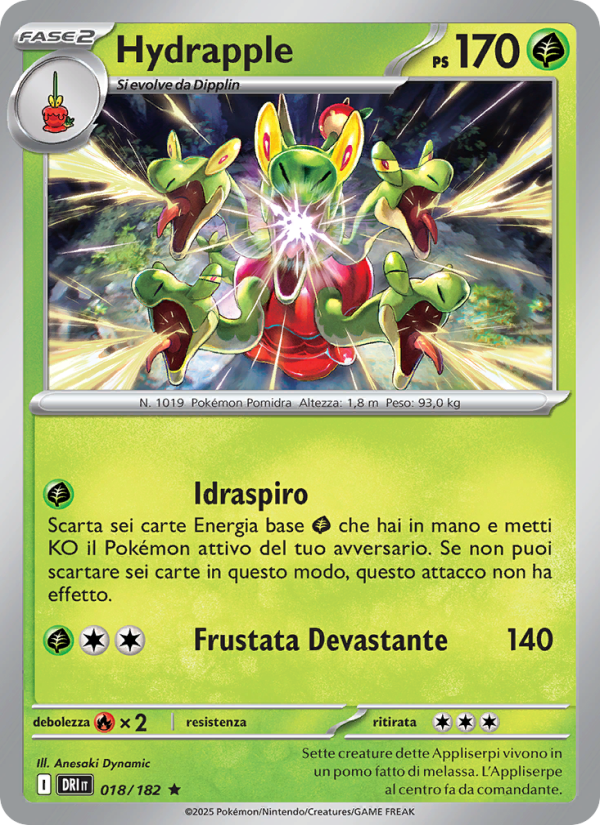 Hydrapple 018/244 — Rivali Predestinati (Italian Pokémon TCG card)