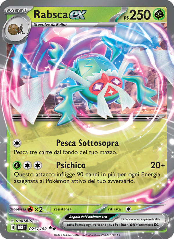 Rabsca-ex 025/244 — Rivali Predestinati (Italian Pokémon TCG card)