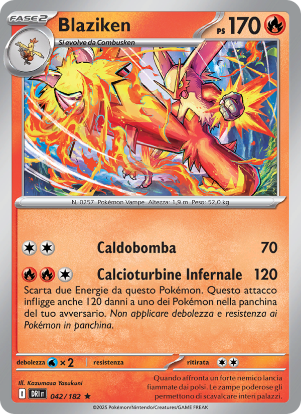 Blaziken 042/244 — Rivali Predestinati (Italian Pokémon TCG card)