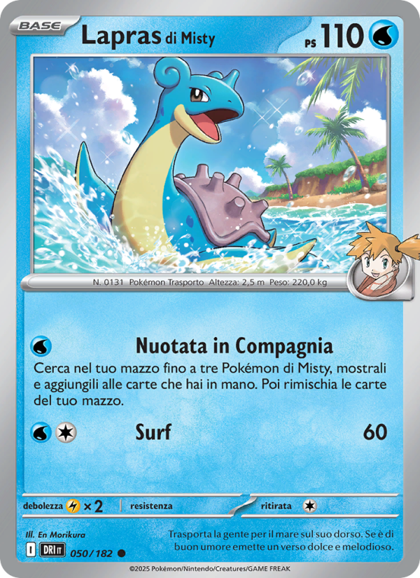 Lapras di Misty 050/244 — Rivali Predestinati (Italian Pokémon TCG card)