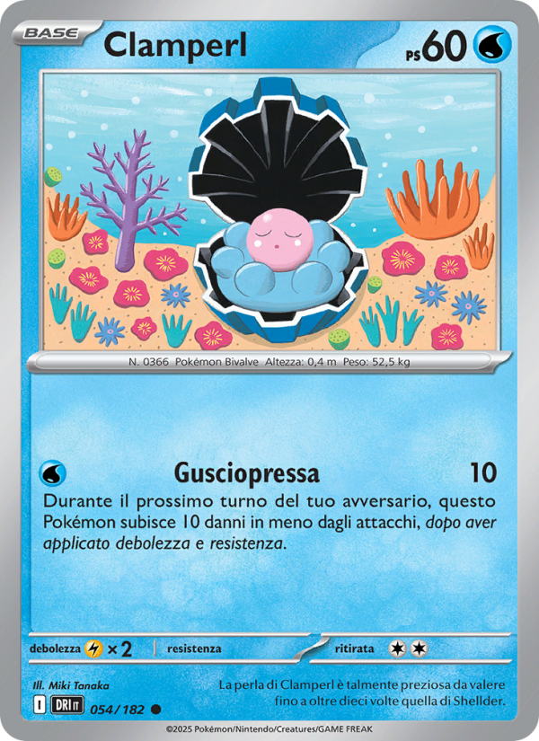 Clamperl 054/244 — Rivali Predestinati (Italian Pokémon TCG card)