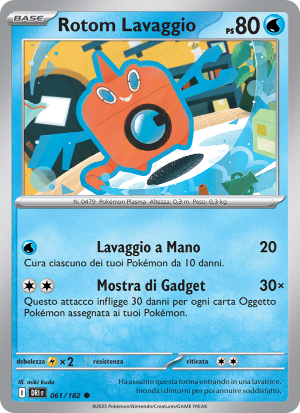 Rotom Lavaggio 061/244 — Rivali Predestinati (Italian Pokémon TCG card)