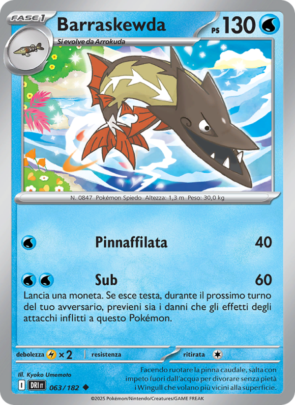 Barraskewda 063/244 — Rivali Predestinati (Italian Pokémon TCG card)