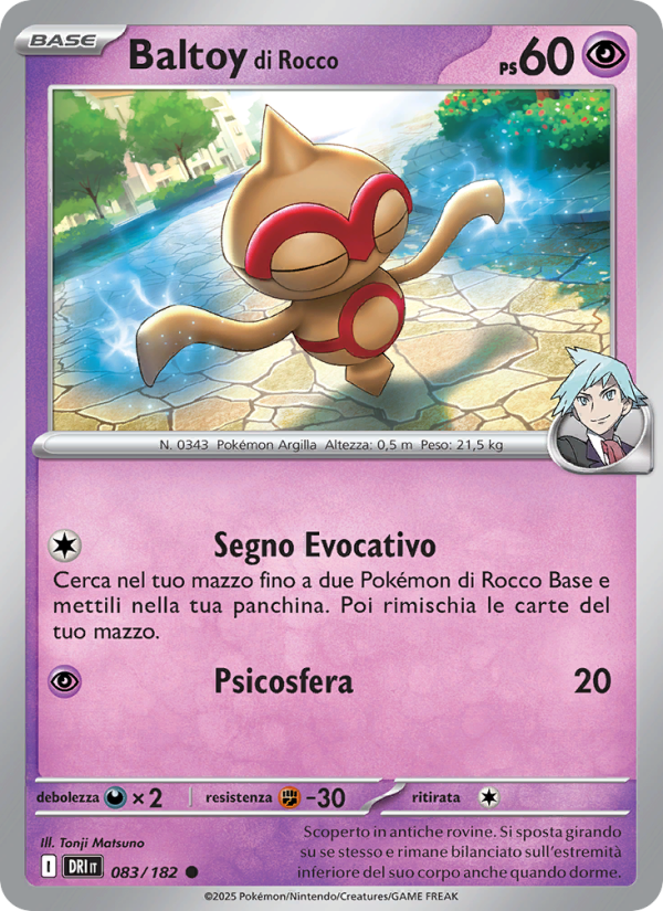 Baltoy di Rocco 083/244 — Rivali Predestinati (Italian Pokémon TCG card)