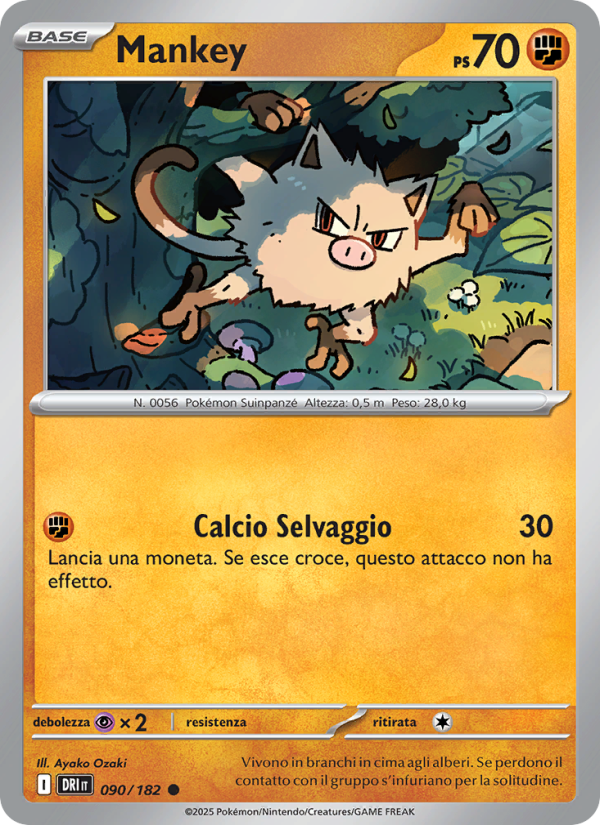 Mankey 090/244 — Rivali Predestinati (Italian Pokémon TCG card)