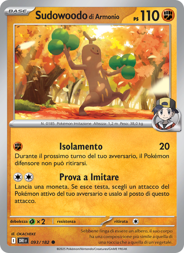 Sudowoodo di Armonio 093/244 — Rivali Predestinati (Italian Pokémon TCG card)