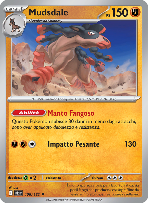 Mudsdale 108/244 — Rivali Predestinati (Italian Pokémon TCG card)