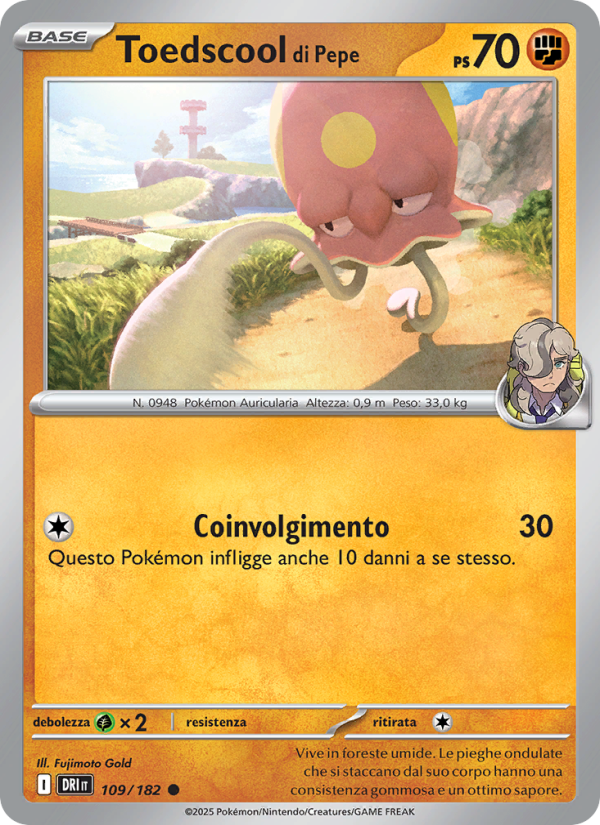 Toedscool di Pepe 109/244 — Rivali Predestinati (Italian Pokémon TCG card)