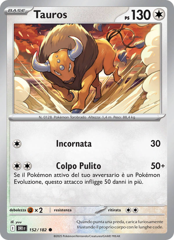 Tauros 152/244 — Rivali Predestinati (Italian Pokémon TCG card)
