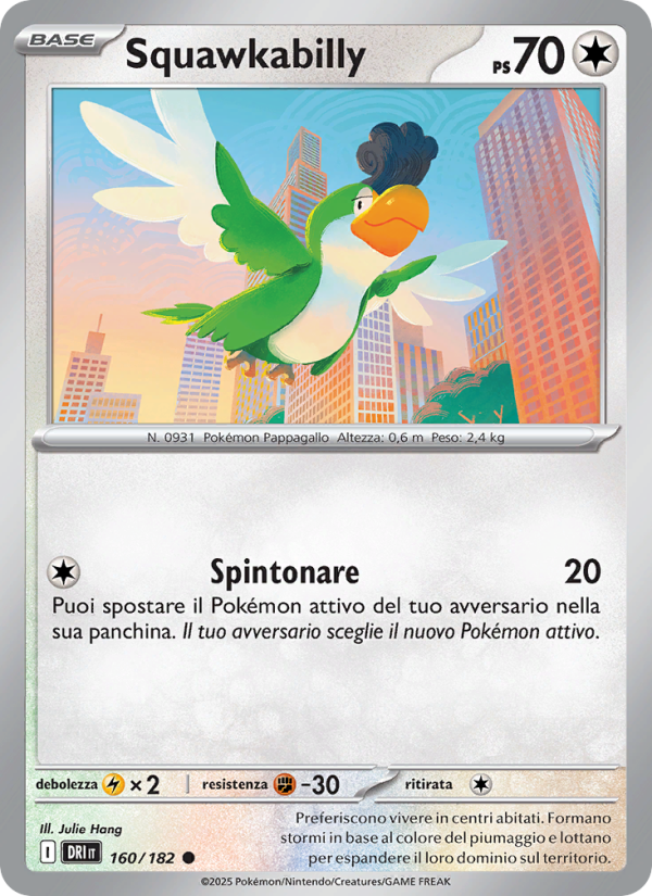 Squawkabilly 160/244 — Rivali Predestinati (Italian Pokémon TCG card)
