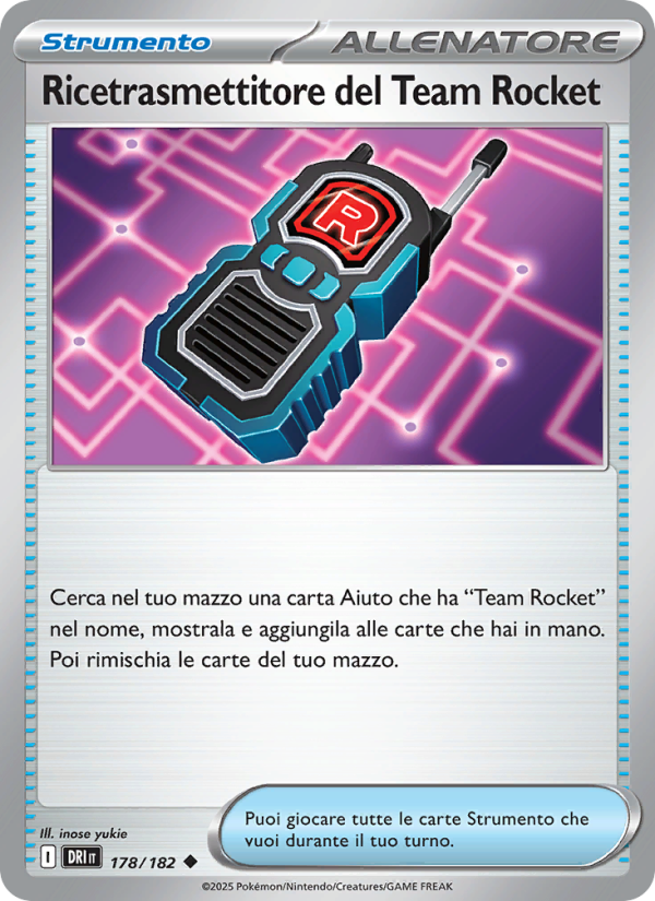 Ricetrasmettitore del Team Rocket 178/244 — Rivali Predestinati (Italian Pokémon TCG card)