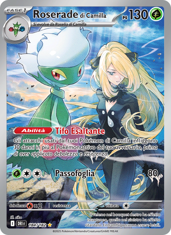 Roserade di Camilla 184/244 — Rivali Predestinati (Italian Pokémon TCG card)