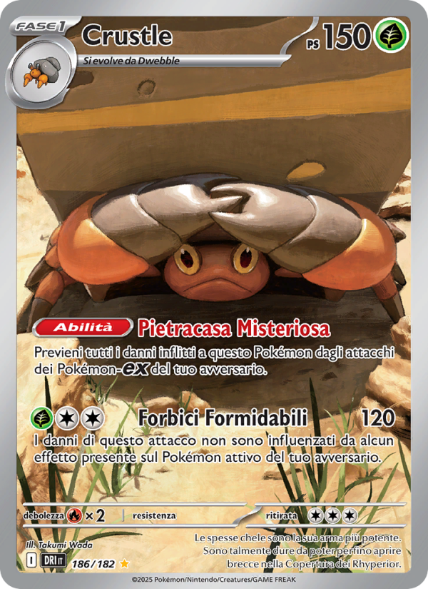 Crustle 186/244 — Rivali Predestinati (Italian Pokémon TCG card)