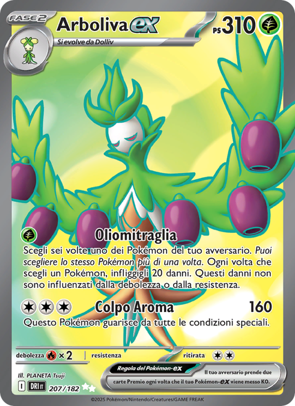 Arboliva-ex 207/244 — Rivali Predestinati (Italian Pokémon TCG card)