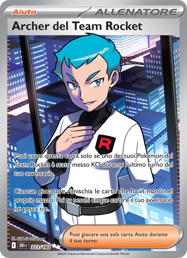 Archer del Team Rocket 223/244 — Rivali Predestinati (Italian Pokémon TCG card)