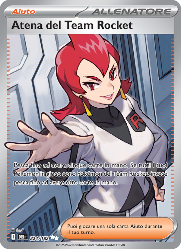 Atena del Team Rocket 224/244 — Rivali Predestinati (Italian Pokémon TCG card)