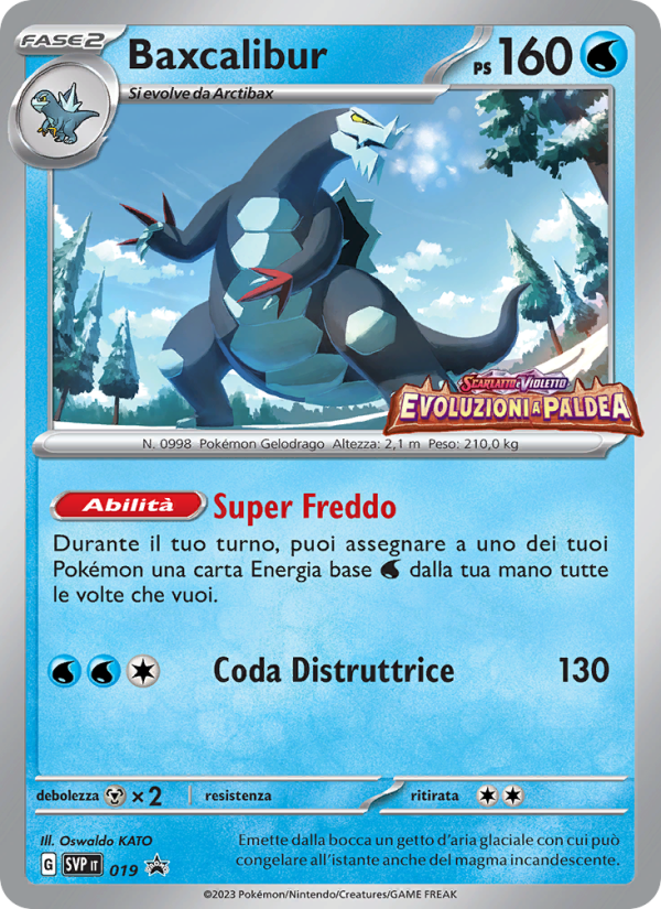 Baxcalibur 019/192 — SVP Black Star Promos (Italian Pokémon TCG card)