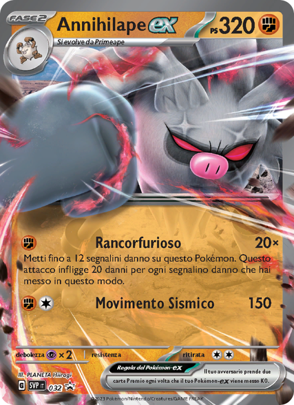 Annihilape-ex 032/192 — SVP Black Star Promos (Italian Pokémon TCG card)
