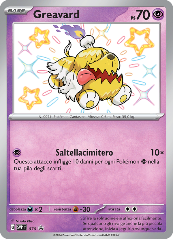 Greavard 070/192 — SVP Black Star Promos (Italian Pokémon TCG card)