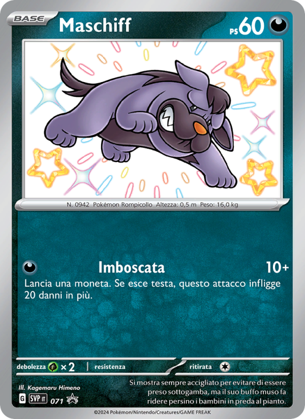 Maschiff 071/192 — SVP Black Star Promos (Italian Pokémon TCG card)