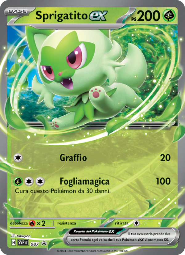 Sprigatito-ex 087/192 — SVP Black Star Promos (Italian Pokémon TCG card)