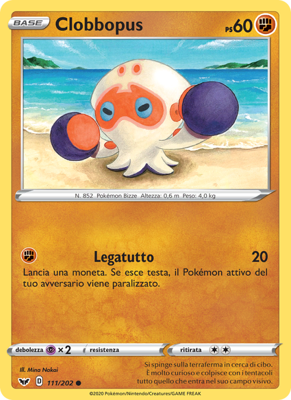 Clobbopus 111/216 — Sword & Shield (Italian Pokémon TCG card)