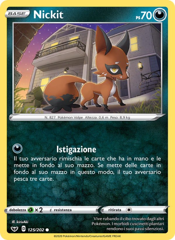 Nickit 125/216 — Spada e Scudo (Italian Pokémon TCG card)