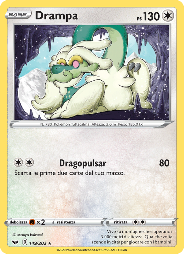Drampa 149/216 — Spada e Scudo (Italian Pokémon TCG card)