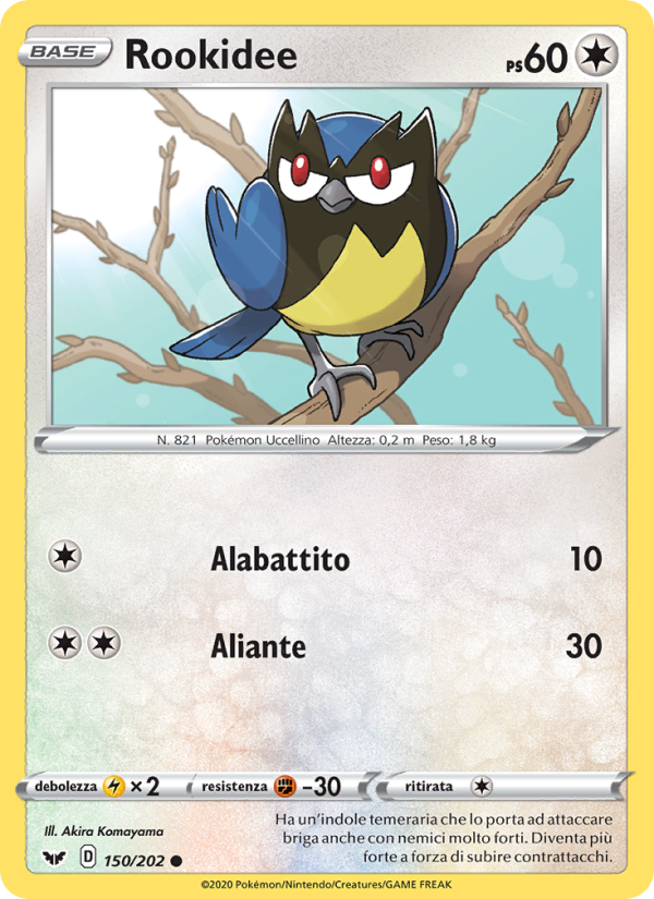Rookidee 150/216 — Spada e Scudo (Italian Pokémon TCG card)
