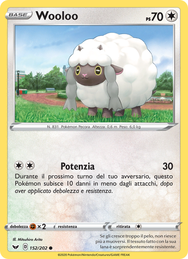 Wooloo 152/216 — Spada e Scudo (Italian Pokémon TCG card)
