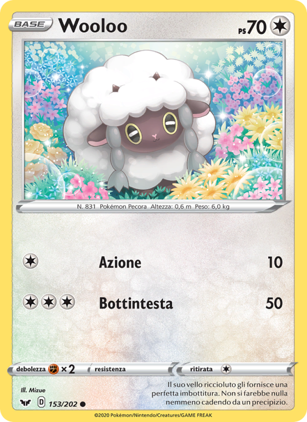 Wooloo 153/216 — Spada e Scudo (Italian Pokémon TCG card)