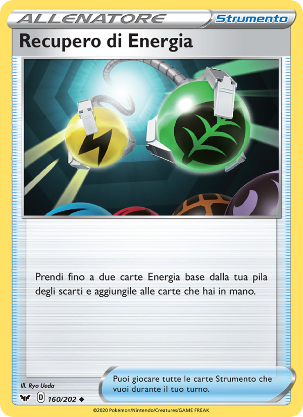 Recupero di Energia 160/216 — Spada e Scudo (Italian Pokémon TCG card)