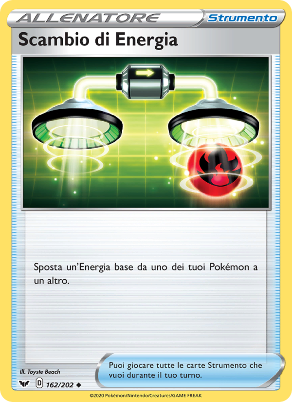 Scambio di Energia 162/216 — Spada e Scudo (Italian Pokémon TCG card)