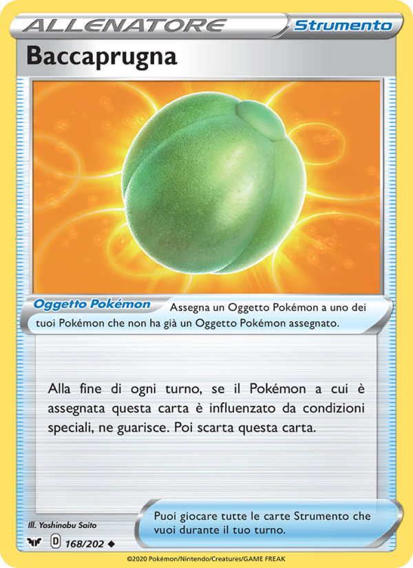 Baccaprugna 168/216 — Spada e Scudo (Italian Pokémon TCG card)