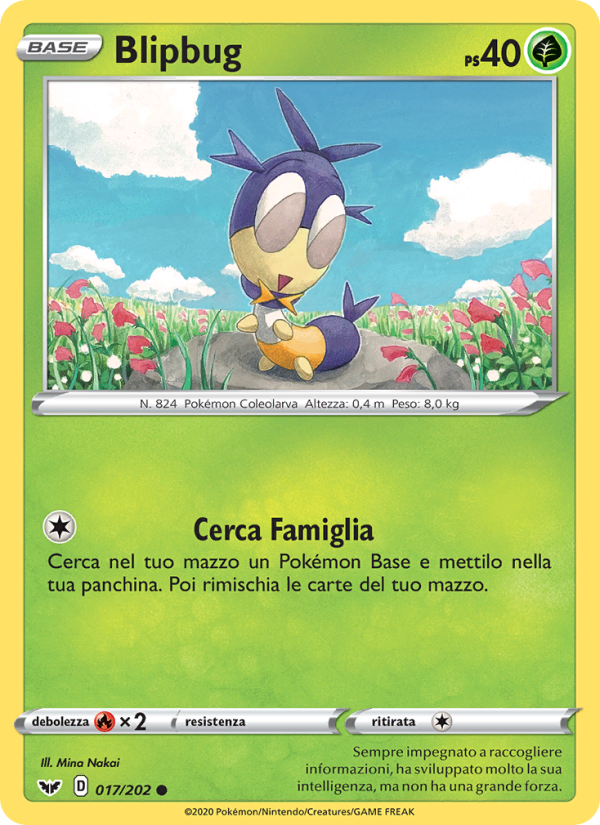 Blipbug 017/216 — Spada e Scudo (Italian Pokémon TCG card)