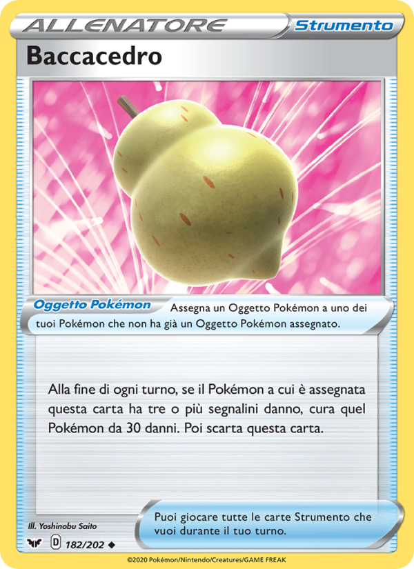 Baccacedro 182/216 — Spada e Scudo (Italian Pokémon TCG card)