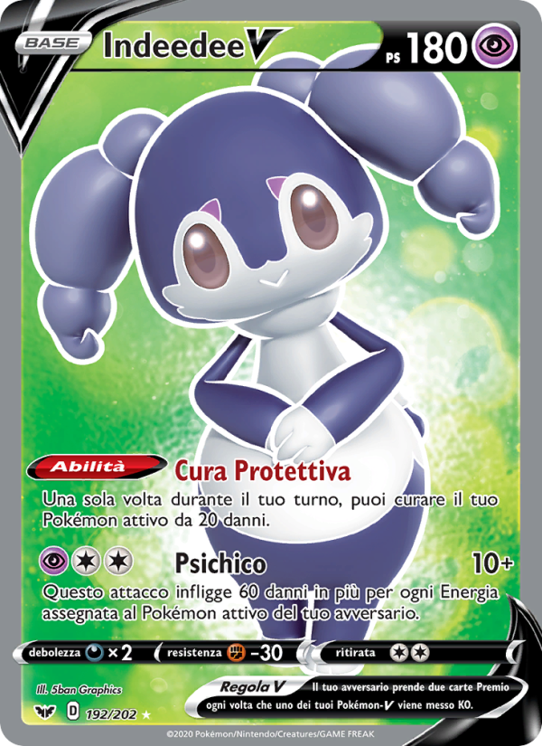 Indeedee V 192/216 — Spada e Scudo (Italian Pokémon TCG card)