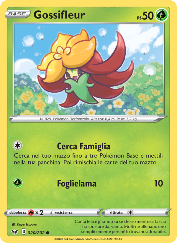 Gossifleur 020/216 — Spada e Scudo (Italian Pokémon TCG card)